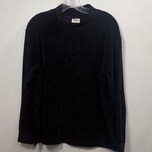 Pact Women’s Organic Cotton Pure Velour cozy pullover black size medium